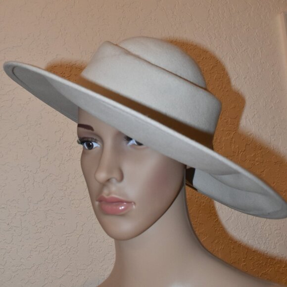 Vintage Light Beige Whiteley Hat made in England
